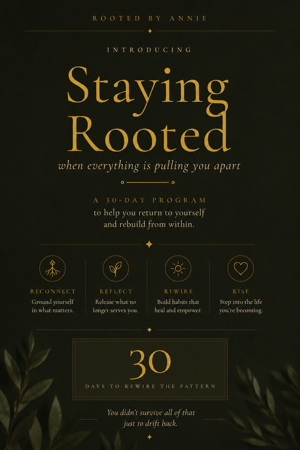 Staying Rooted — 30 Days of Choosing the Peace You Built
